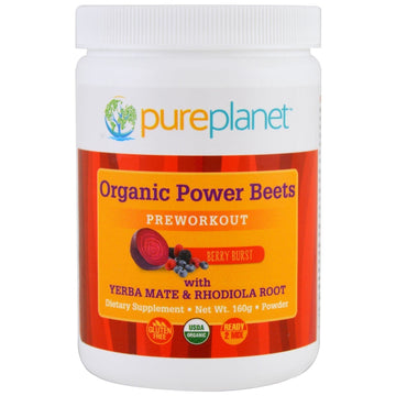 Pure Planet Organic Power Beets Preworkout Berry Burst 160 g PURE PLANET buy supplements canada