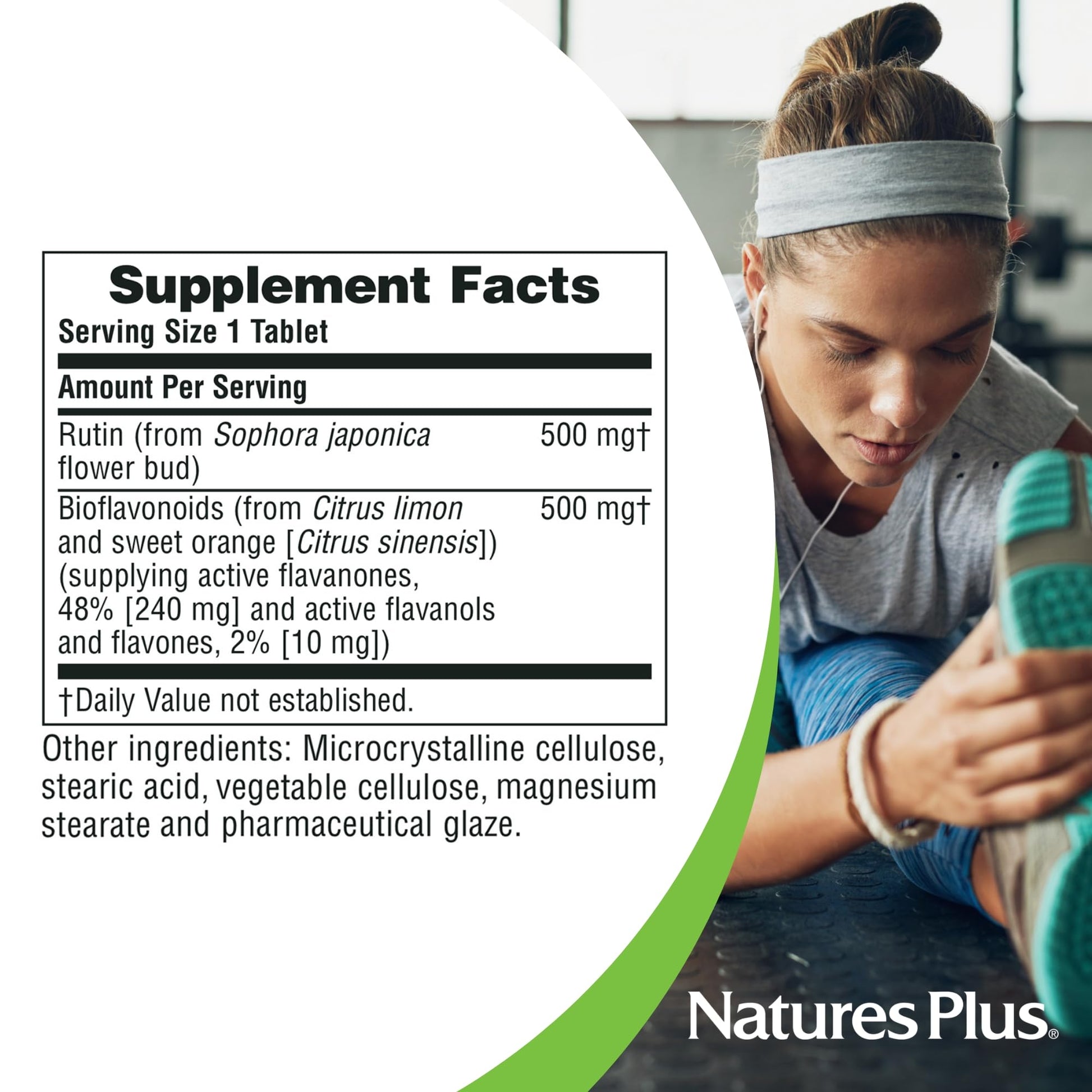 NaturesPlus Biorutin 1000 mg - 90 Tablets - Bioflavonoid & Rutin Complex - Supports Vascular Function & Circulation - Vegetarian, Gluten Free - 90 Servings NaturesPlus buy supplements canada