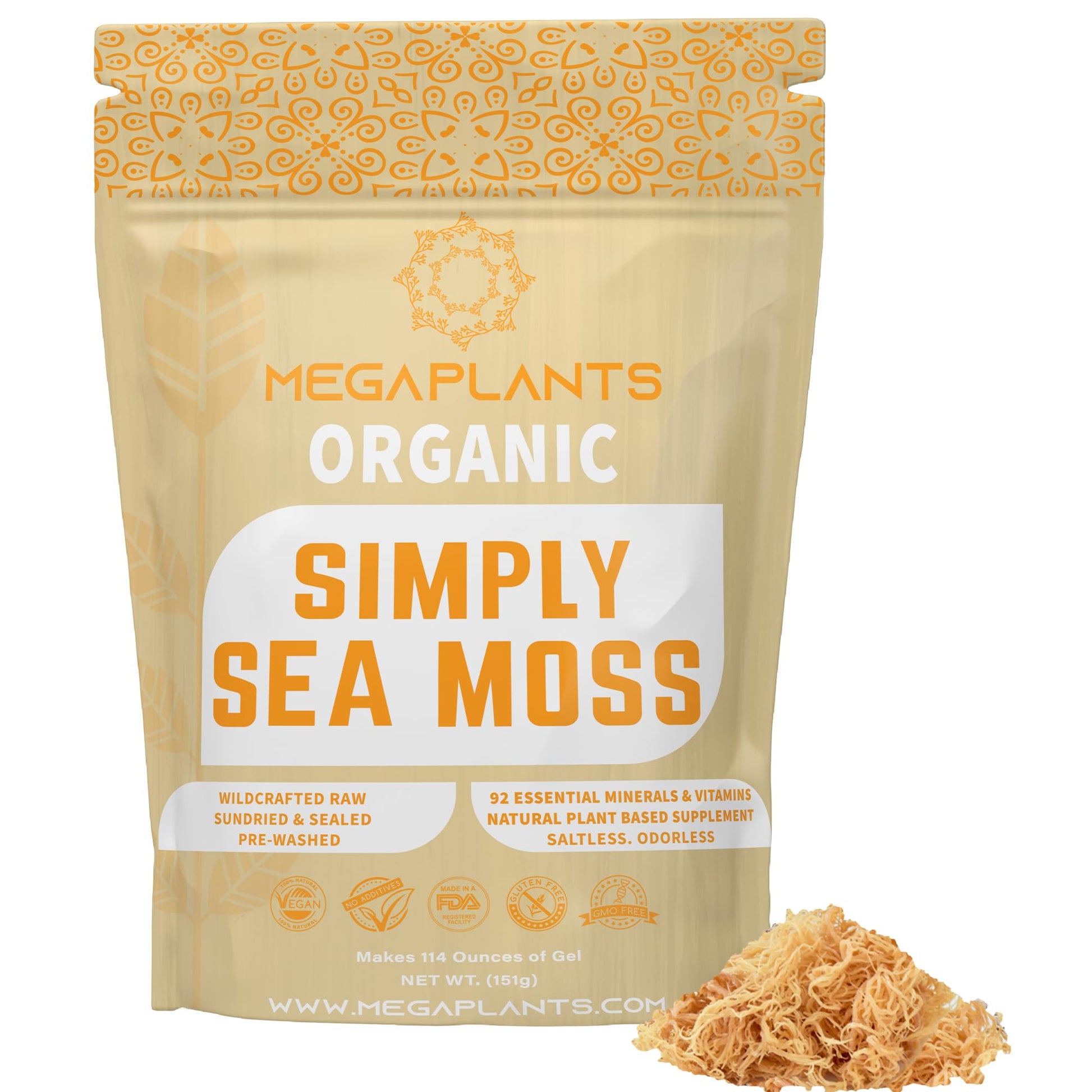 MEGAPLANTS Organic Sea Moss | Makes 228 Servings of Seamoss Gel | Pre-Washed MEGAPLANTS buy supplements canada