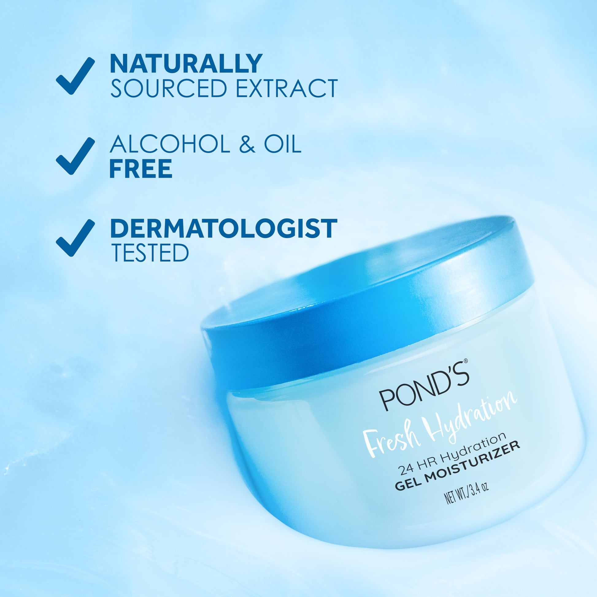 POND’S Fresh Hydration Gel Moisturizer – 24 HR Hydration with Vitamin E, Hyaluronic Acid & Vitamin B3 – Alcohol & Oil POND'S buy supplements canada
