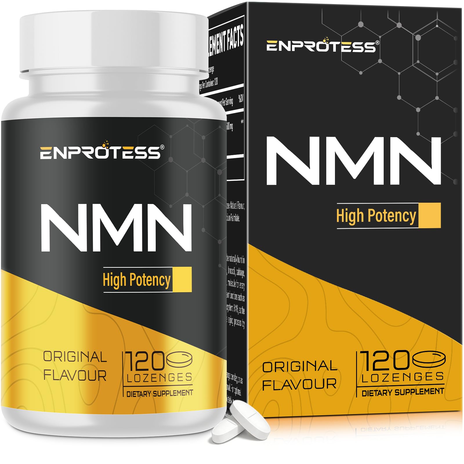 Sublingual NMN 500mg, Max Absorbency & Fast-Acting NMN Supplement（120-Day Supply）, 99% Pure NMN (Nicotinamide Mononucleotide) for NAD, Cell, Immune, Energy, Muscle, Anti-Aging, Longevity, 120 Lozenges Enprotess buy supplements canada