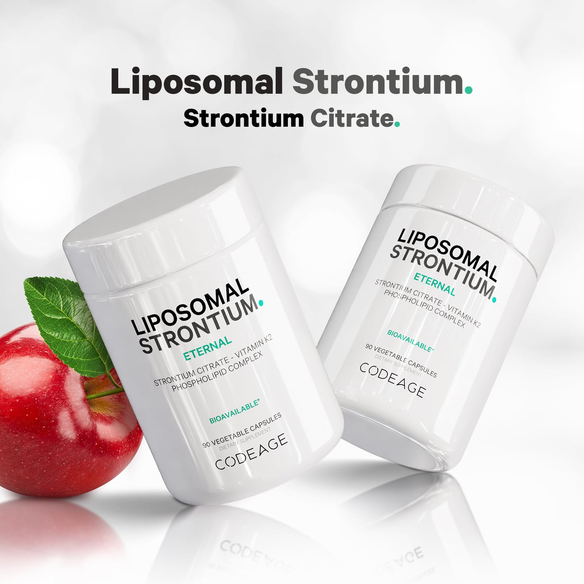 Codeage Liposomal Strontium Supplement - Strontium Citrate, Vitamin K2 MK-7, Liposomal Delivery, Non-GMO, Gluten-Free - 90 Capsules Codeage buy supplements canada
