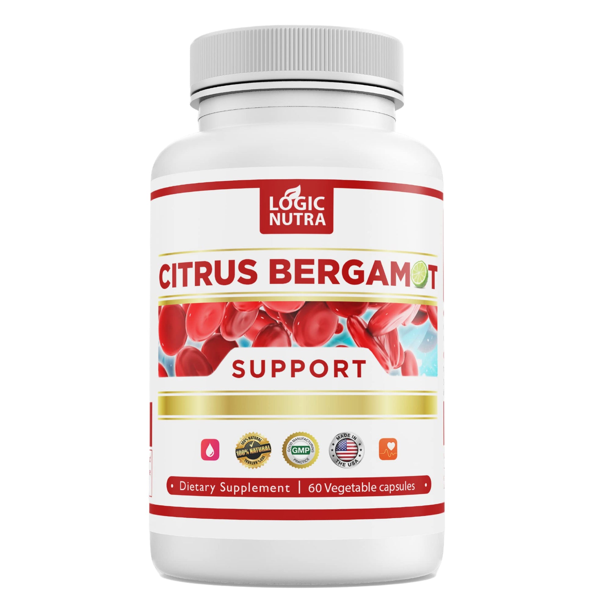 Citrus Bergamot Supplement for High Cholesterol – 1000mg Citrus Bergamot Extract 10:1 (2 Caps) – Organic, Non-GMO, Patented Clinical Grade Bergamot Blend for Heart Health – 60 Capsules Logic Nutra buy supplements canada