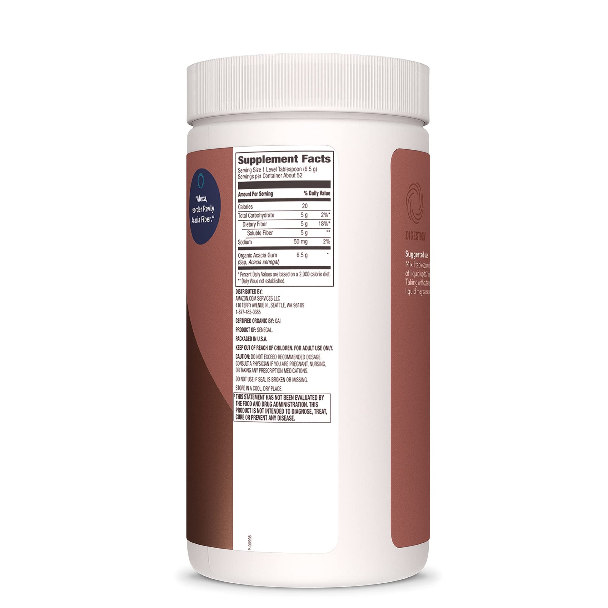 Amazon Brand - Revly Organic Acacia Fiber Powder, Supports Digestive Health Revly buy supplements canada
