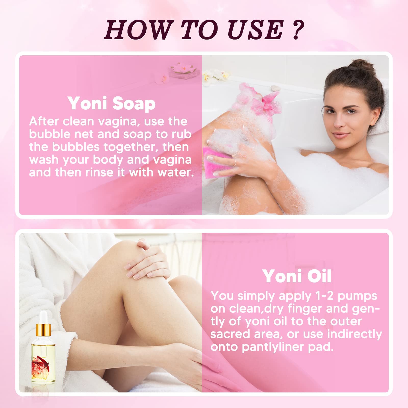 Feminine Wash & Yoni Oil & Yoni Soap Set for Women, Yoni Wash for Vaginal Ph Balance Remove Odor BASSI buy supplements canada