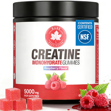 GABE SUNNYBEARS Creatine Gummies, NSF Certified, 5g Creatine Monohydrate per Serving with Taurine & B12, Raspberry Flavor, 160 Count, for Men & Women GABE SUNNYBEARS buy supplements canada