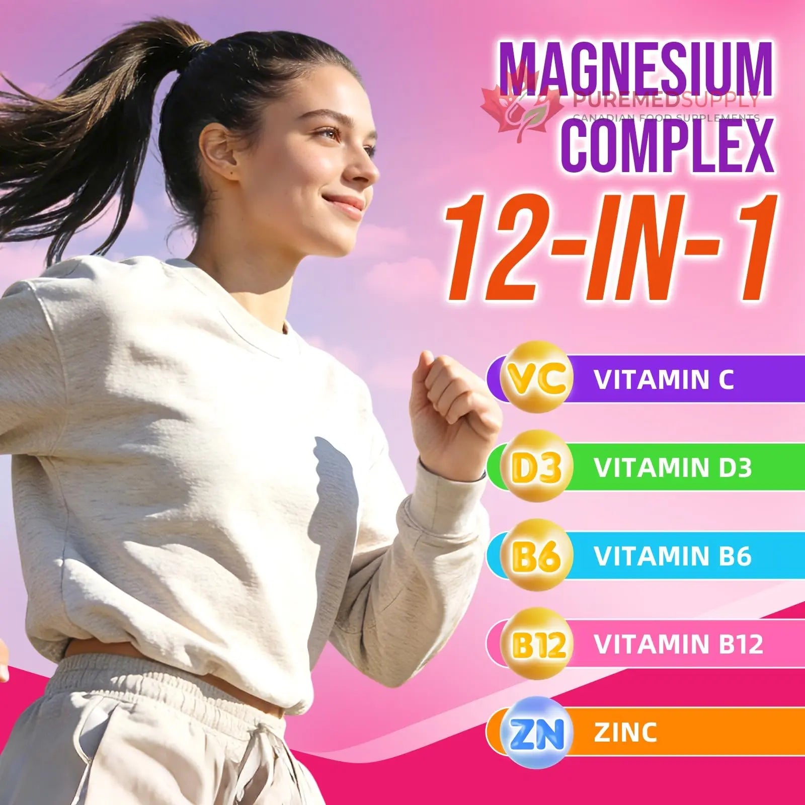 2 Pack Magnesium Complex Gummies – with 12 Forms of Magnesium Plus Vitamins B6, B12 & C. Vegan Strawberry Gummies to Support Mood, for Adults, 120 Count BVIVLOO buy supplements canada