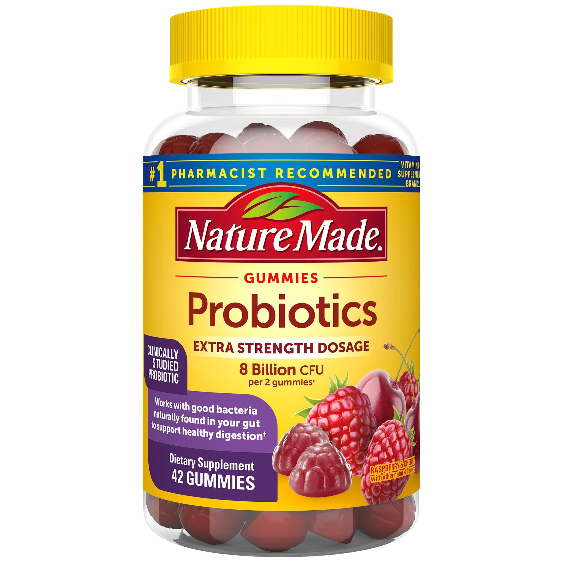 Nature Made Probiotics Extra Strength Dosage, Probiotics for Women and Men 8 Billion CFU per 2 Gummies, 42 Probiotic Gummies, 21 Day Supply Nature Made buy supplements canada