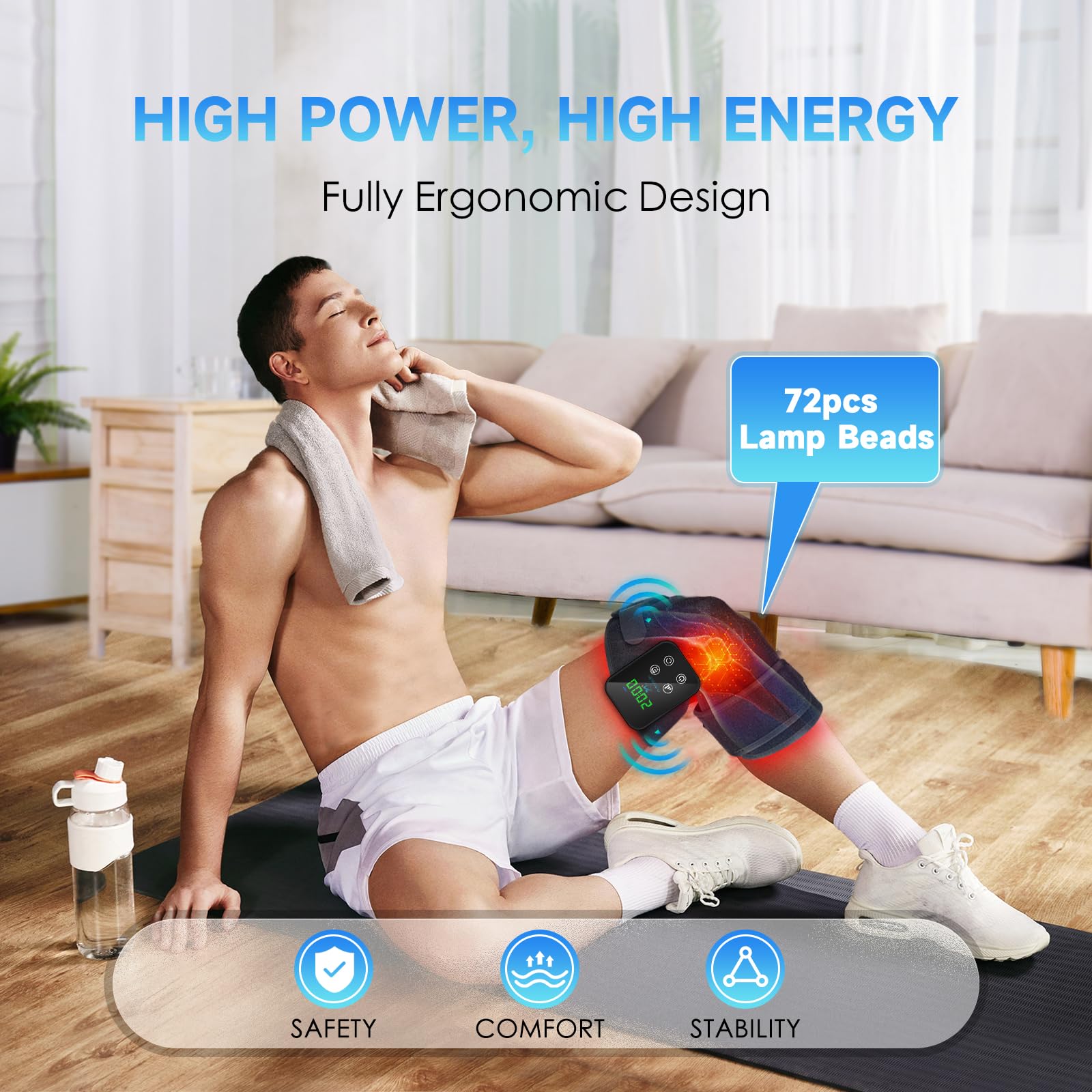 Red Light Therapy Knee Brace: Pain Relief Infrared Heating Pad 72 LED Heat Lamp Pain Relief Astarexin buy supplements canada