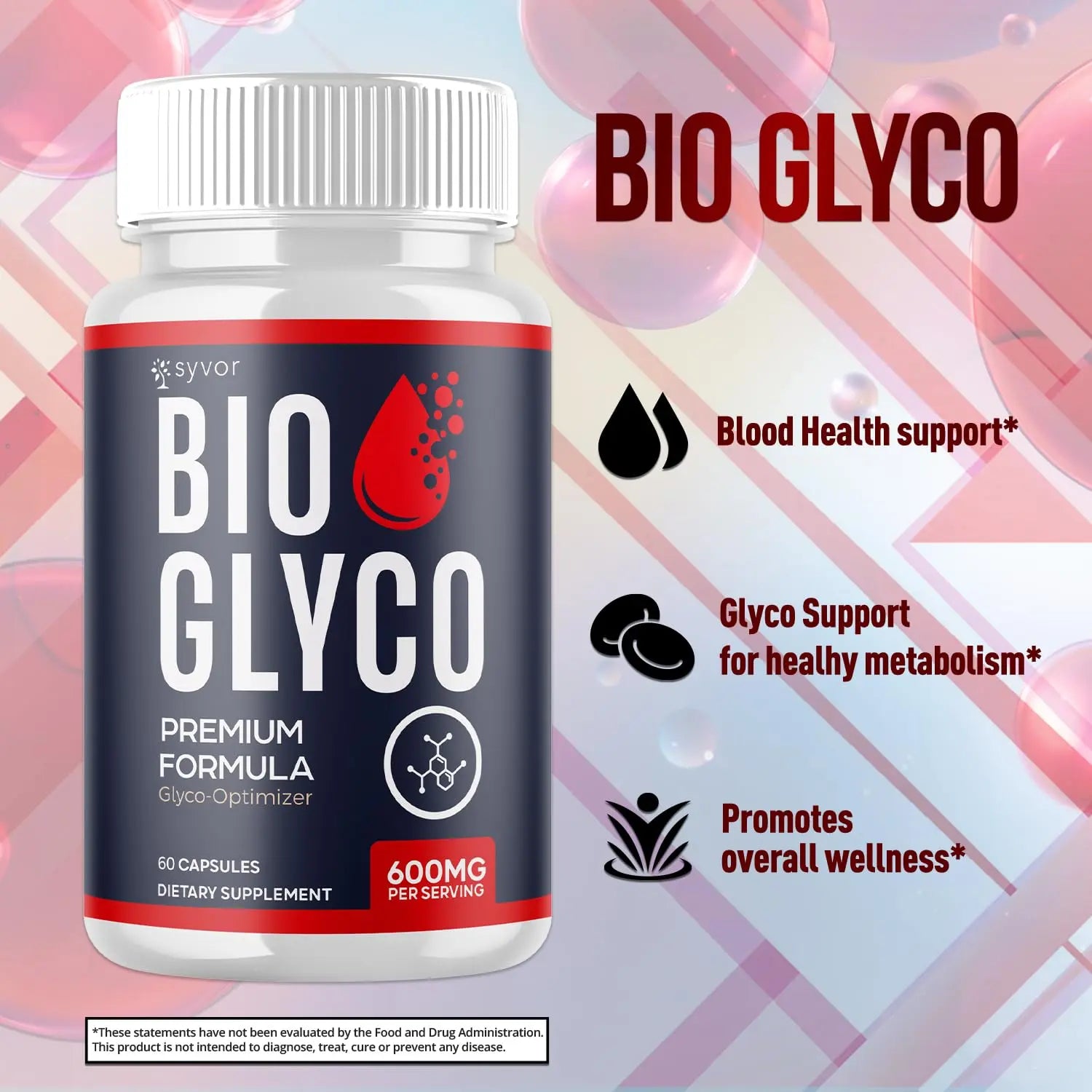 (2 Pack) Bio Glyco Capsules, Official BioGlyco Blood Health Support Pills with All Natural Ingredients, Advanced Blood Optimizer with Maximum Strength Premium Vitamins for Women & Men (120 Capsules) Syvor buy supplements canada