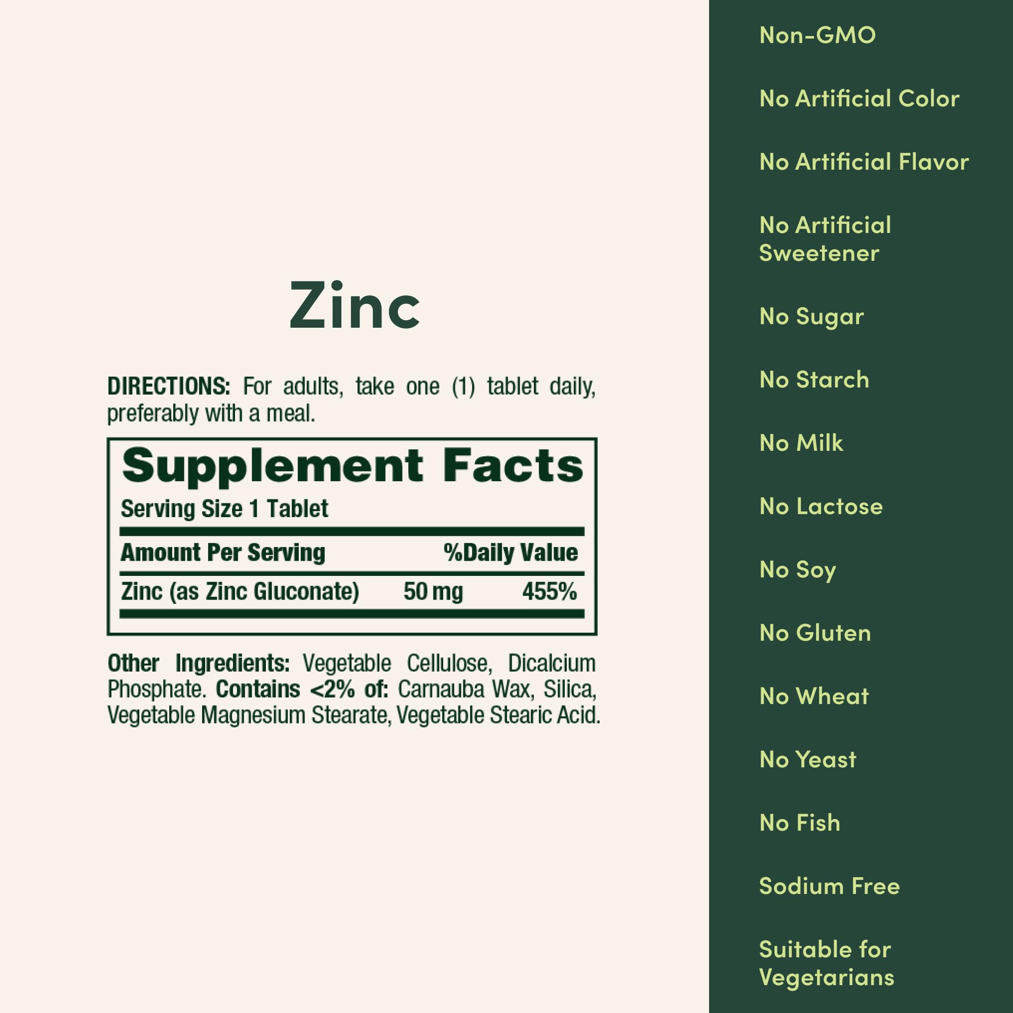 Nature’s Bounty Zinc 50mg, Immune Support & Antioxidant Supplement, Promotes Skin Health, 1 Caplet Per Day, Gluten Free, 250 Vegetarian Caplets Nature's Bounty buy supplements canada