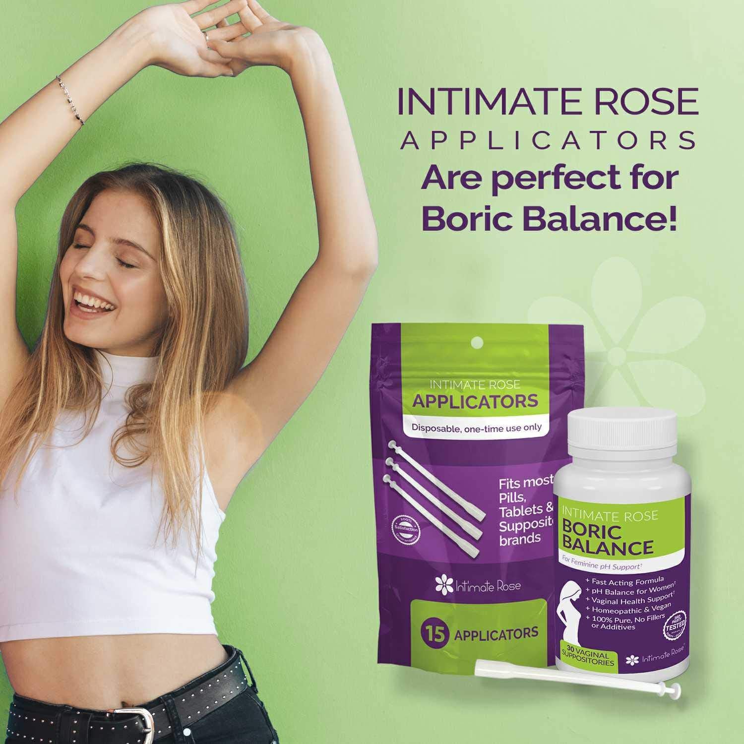 Intimate Rose 45 Count Vaginal Suppository Applicator - Fits Most Boric Acid Suppositories & Vaginal Suppository - Individually Wrapped Suppositories Applicators from Intimate Rose buy supplements canada
