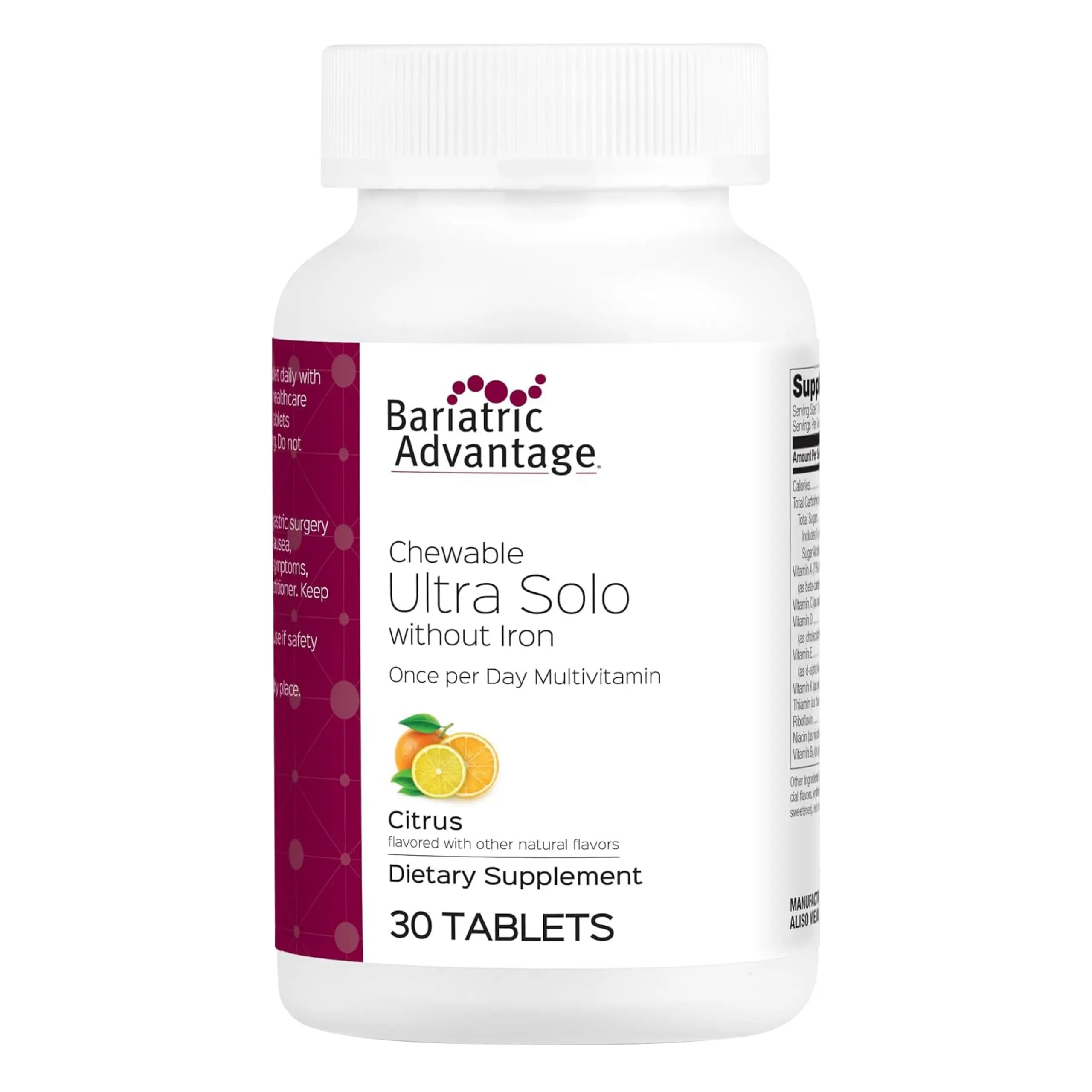 Bariatric Advantage Chewable Ultra Solo Without Iron - Once-Per-Day Daily Multivitamin - for Bariatric Surgery Patients Bariatric Advantage buy supplements canada