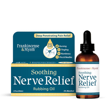 Nerve Pain Relief, Neuropathy Relief for Hands & Feet, Frankincense & Myrrh Rubbing Oil with Menthol and Frankincense Essential Oils, 2 Fl. Oz. Maximum Strength for Foot Pain FRANKINCENSE & MYRRH buy supplements canada