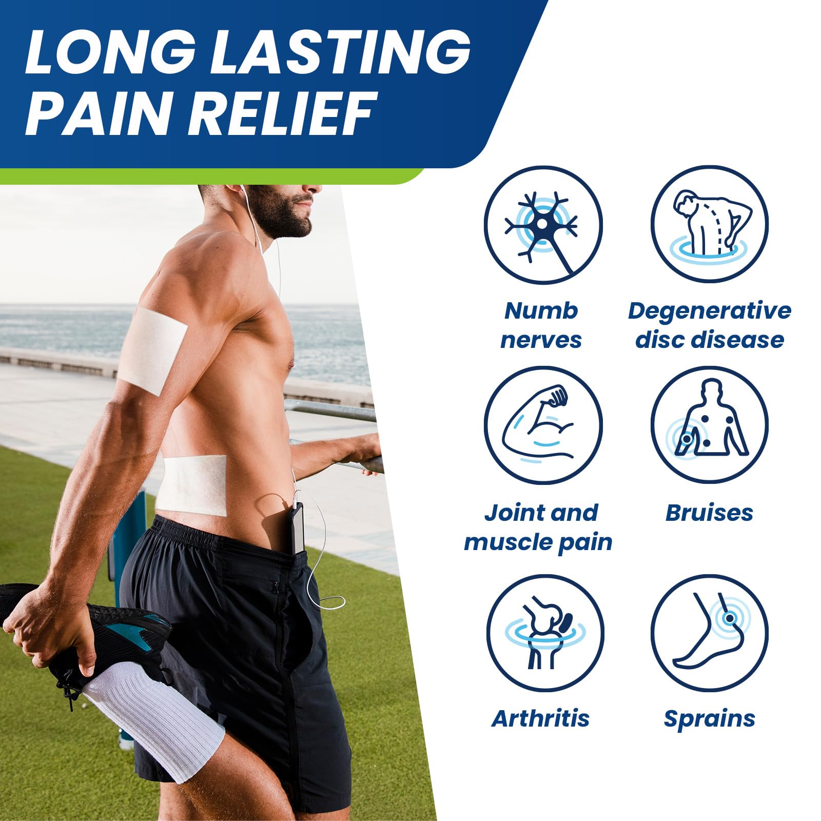 Sumifun Lidocaine Pain Relief Patches - Fast, Targeted Therapy Simple Backache, Soreness, Sprain, Joint Pain with Maximum Strength 4% Lidocaine and 1% Menthol (Large, Count, 31) NDC 83602-172-31 Sumifun buy supplements canada