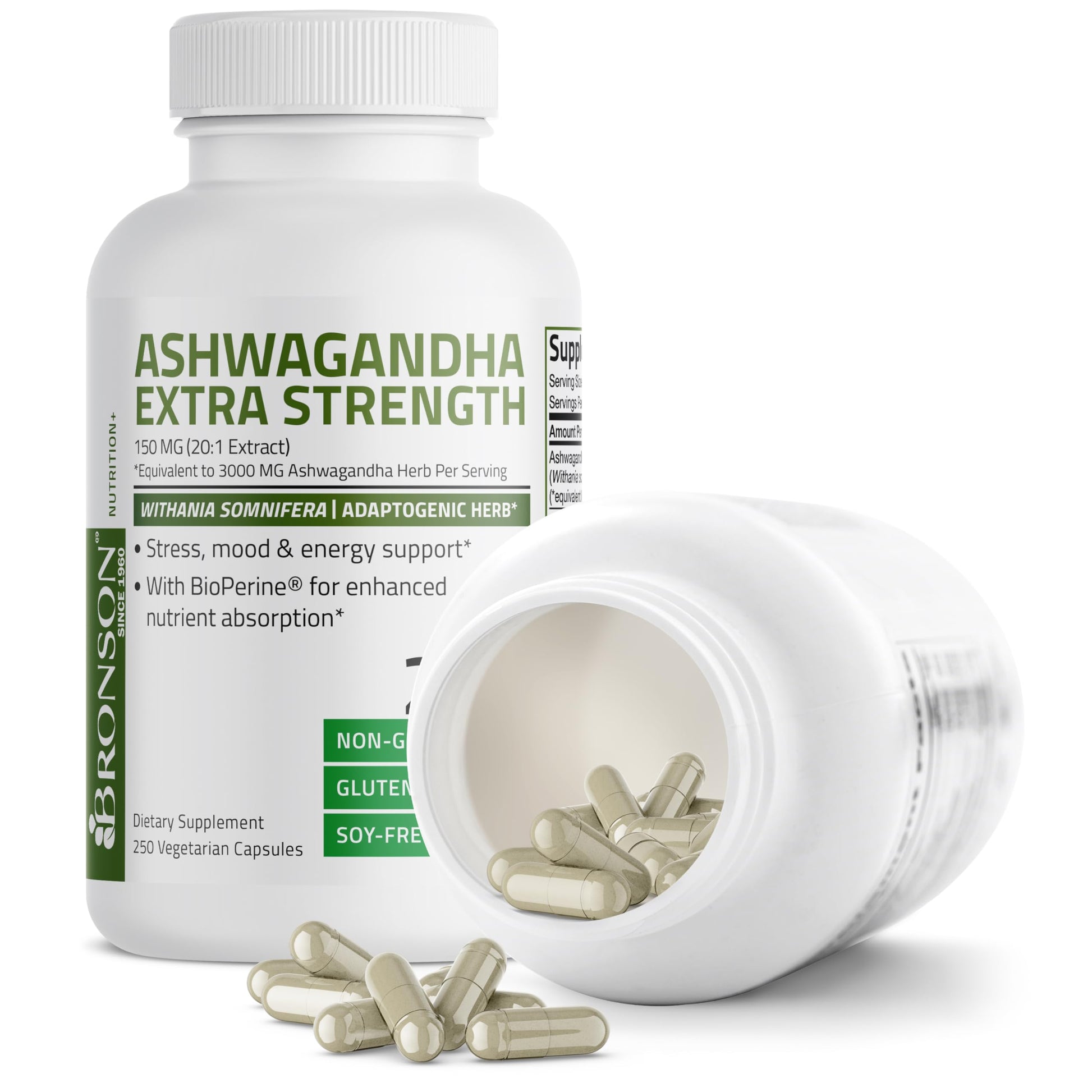Bronson Ashwagandha Extra Strength 3000 mg Stress & Mood Support with BioPerine Bronson buy supplements canada