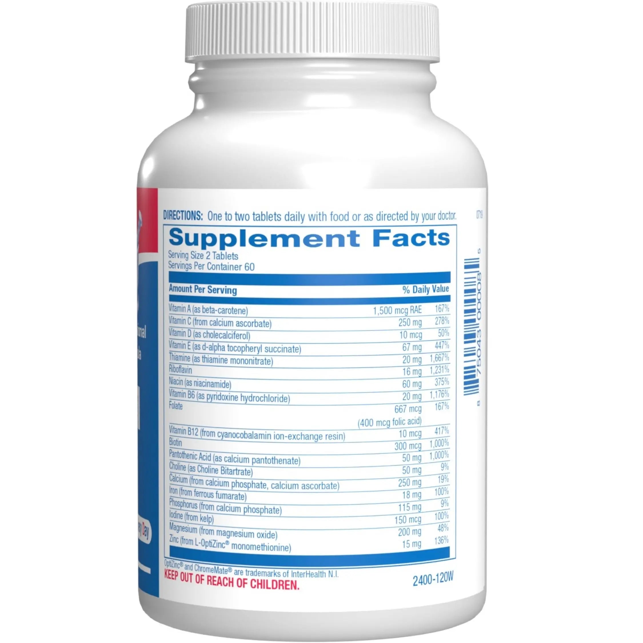 30-in-1 Adult Multivitamin with Iron - Antioxidant Rich Over 50 Multivitamin for Women and Men with Vitamins A C D E B Complex Zinc Magnesium Anabolic Laboratories buy supplements canada
