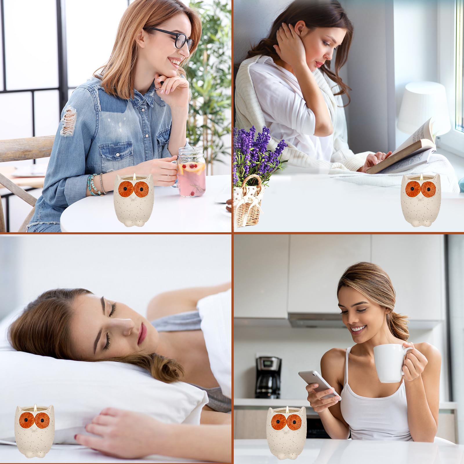 ETAKISH Lavender Scented Candle Gifts for Women, Cute Owl Highly Scented Aromatherapy Candle ETAKISH buy supplements canada