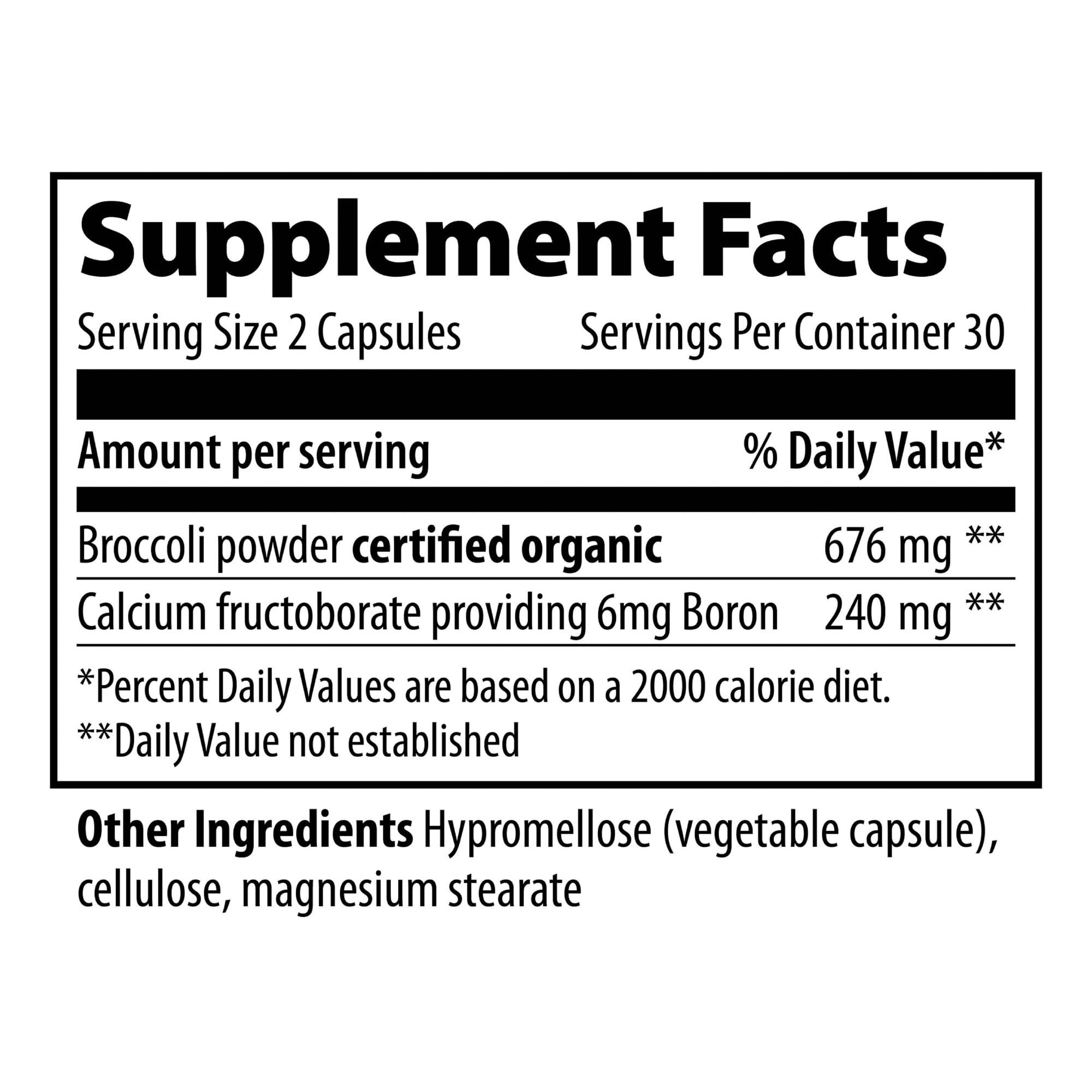 Vibrant Health - Super Natural Boron, Support for Healthy Joints, Hormone Levels, and Connective Tissue with Calcium Fructoborate and Broccoli Powder, Gluten Free, Vegetarian, Non-GMO, 60 Count Vibrant Health buy supplements canada