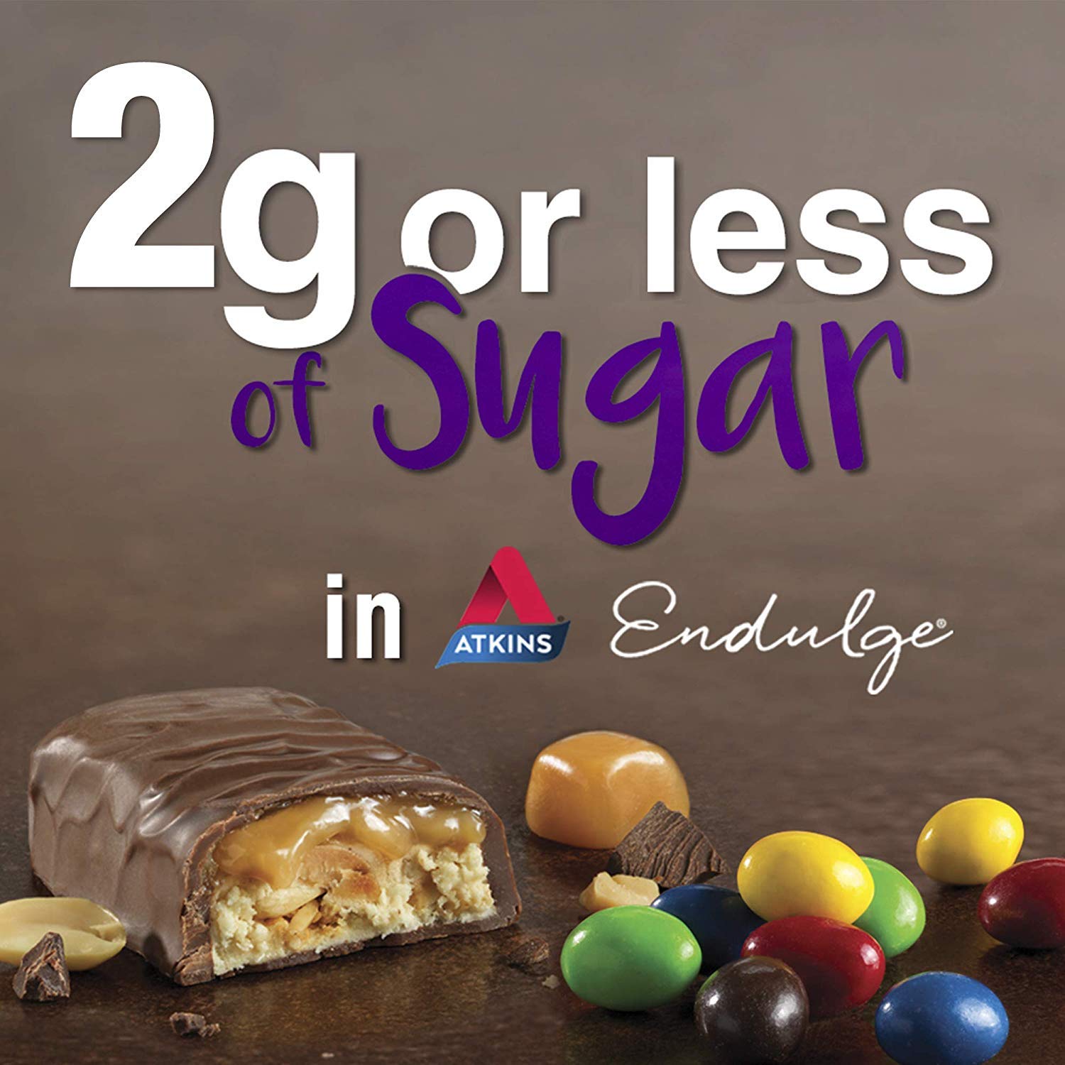 Atkins Peanut Caramel Cluster Bar, Dessert Favorite, High in Fiber, 3g Net Carb, 1g Sugar Atkins buy supplements canada