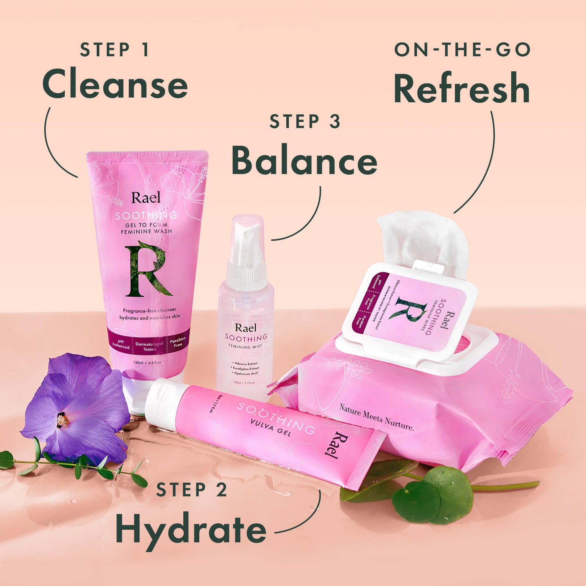 Rael Feminine Wipes, Soothing Wipes for Women - pH Balance, Clean Ingredients, All Skin Types Rael buy supplements canada