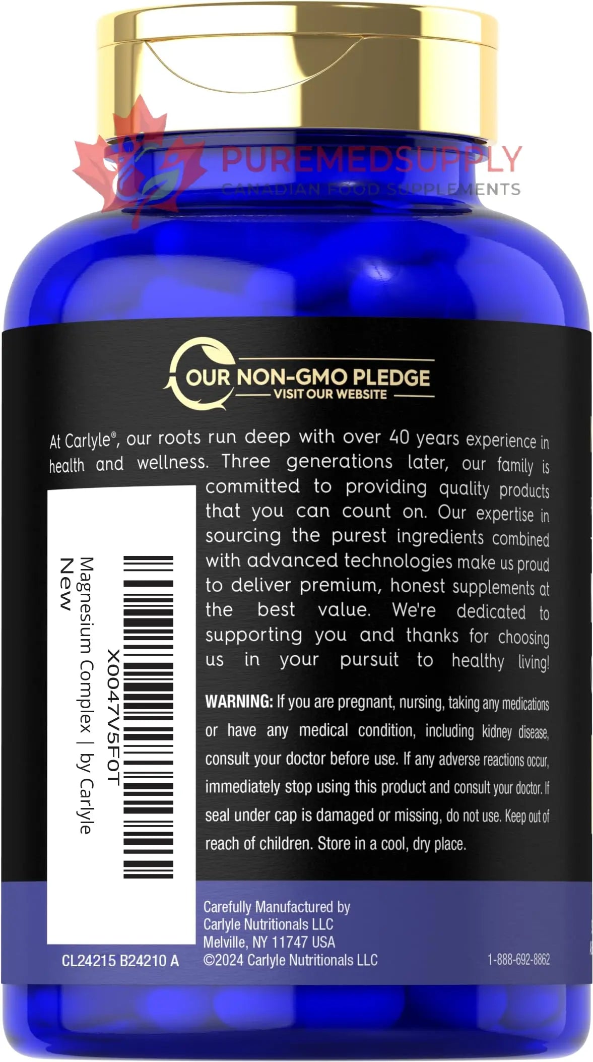 Magfusion-10 Magnesium Complex Supplement 745mg | 120 Capsules | 10 in 1 Blend | Vegetarian, Non-GMO, Gluten Free Magfusion-10 buy supplements canada