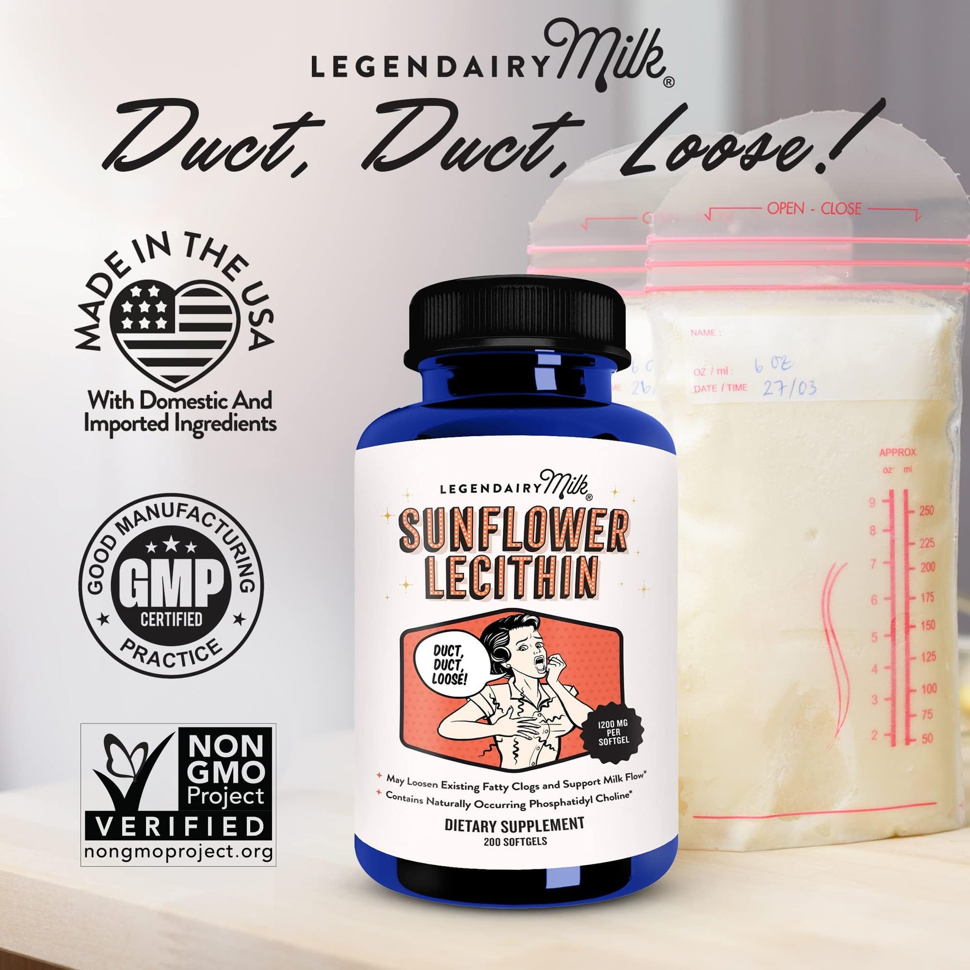Legendairy Milk Sunflower Lecithin 1200mg, Lactation Support, Sunflower Lecithin Supplement for Clogged Milk Ducts Legendairy Milk buy supplements canada