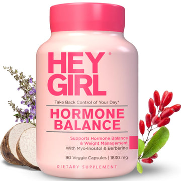 Hey Girl Hormone Balance for Women – 13-in-1 Menopause, PMS & Cycle Support – Mood & Hot Flash Support – w Myo-Inositol, Berberine, Maca Root, Black Cohosh, DIM, Dong Quai HEY GIRL NUTRITION buy supplements canada