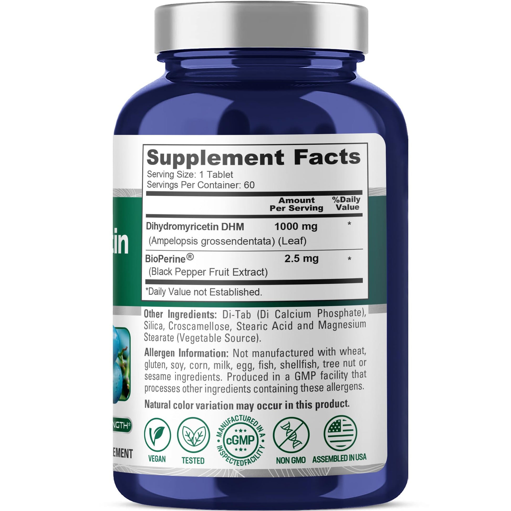 NusaPure Dihydromyricetin (DHM) 1,000mg 60 Veggie Tablets (No GMO & 100% Vegetarian) NusaPure buy supplements canada
