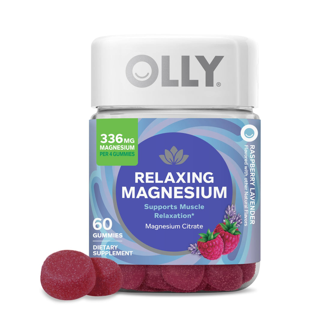 OLLY Relaxing Magnesium Gummies, Supports Muscle Relaxation*, Magnesium Citrate, Raspberry Lavender Flavor, 15 Day Supply - 60 Count OLLY buy supplements canada