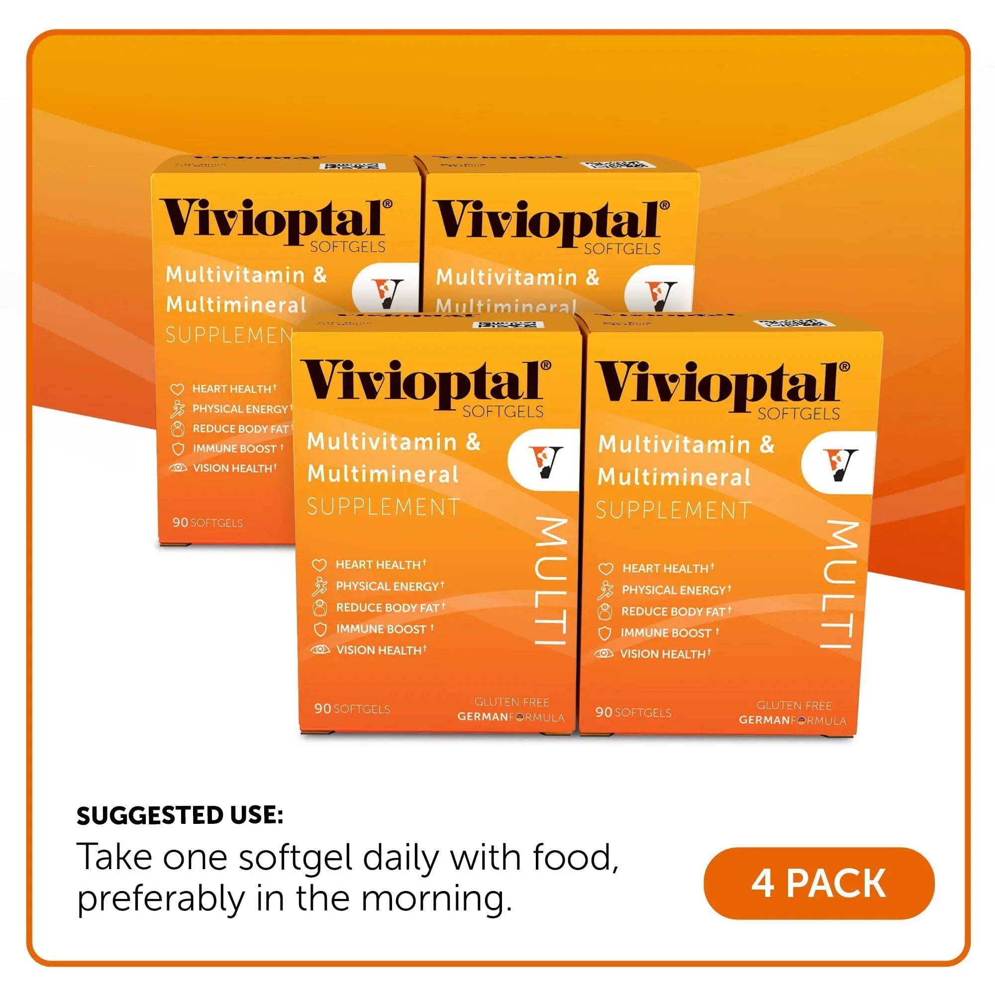 Vivioptal Multi, 90 Softgels (1 Year Supply), Multivitamin & Multimineral, Gluten Free, German Formula Vivioptal Vitamins buy supplements canada
