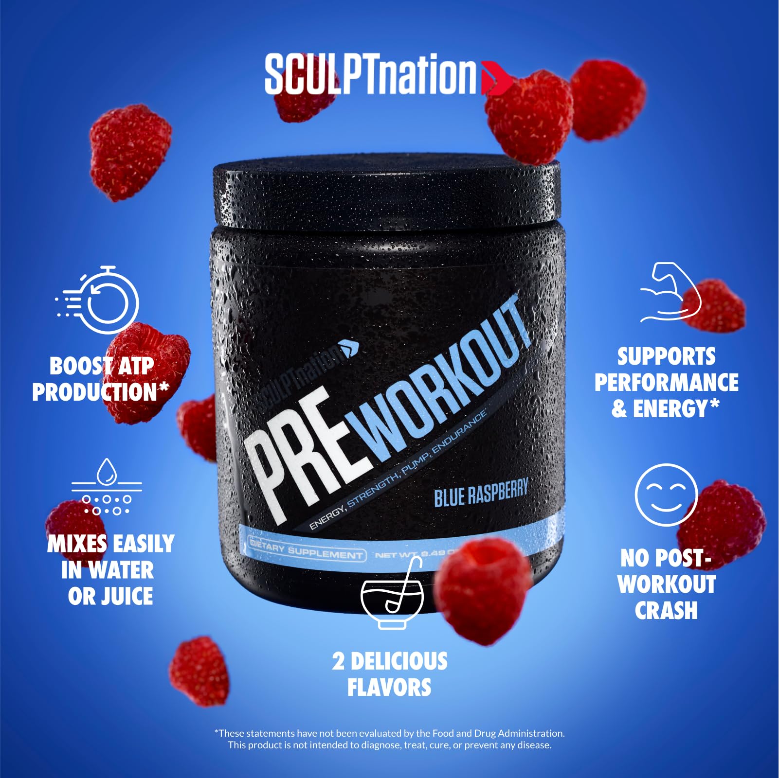 Sculpt Nation by V Shred PreWorkout - Premium Pre Workout Powder with Amino Acids Sculpt Nation buy supplements canada