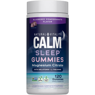 Natural Vitality SLEEP Gummies, Magnesium Supplement With Melatonin and L-Theanine, Vegan, Gluten Free, Helps the Body Ease Into Sleep Natural Vitality buy supplements canada