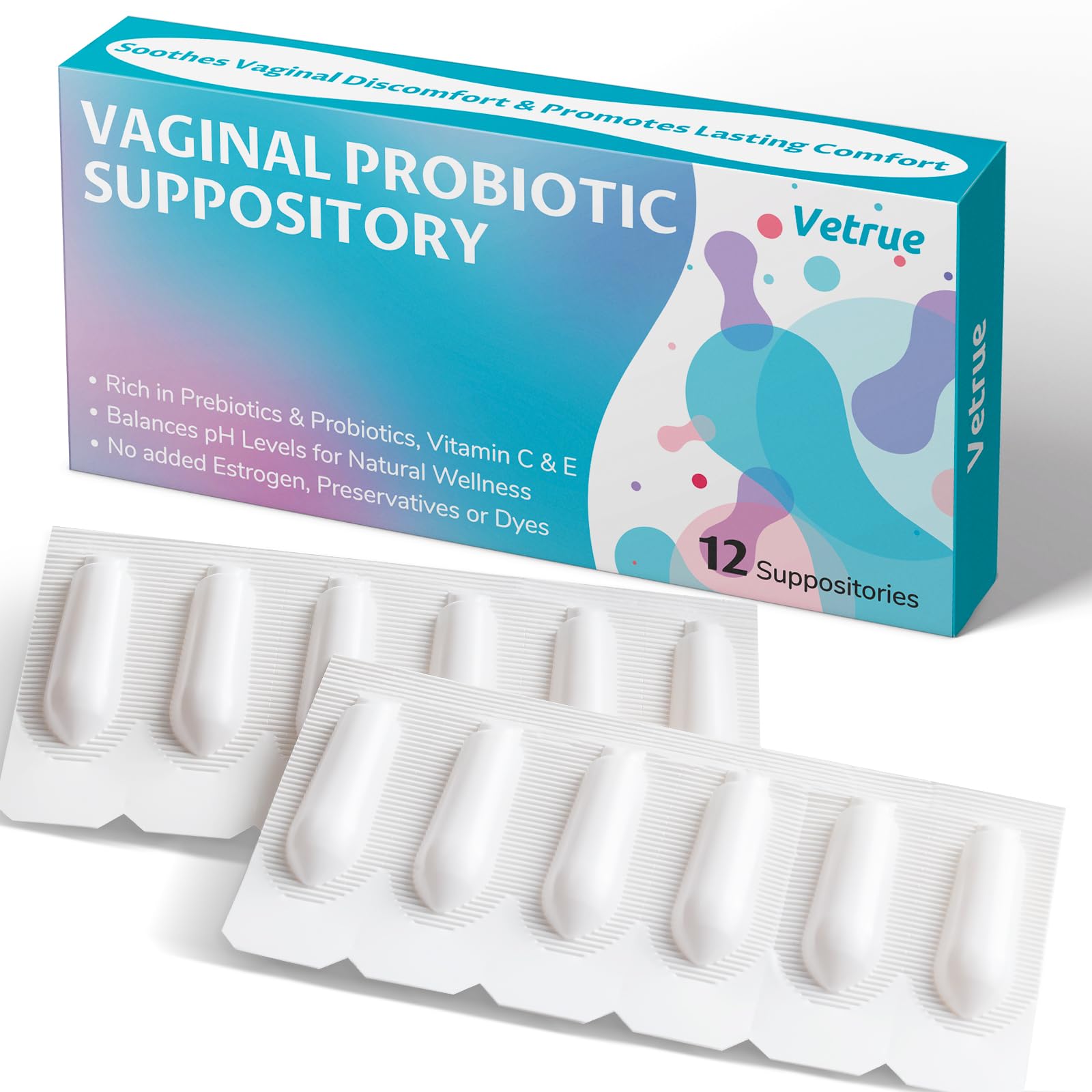 vetrue Vaginal Probiotic Suppository, Feminine Health for Comfort, pH Balance, Odor Control vetrue buy supplements canada