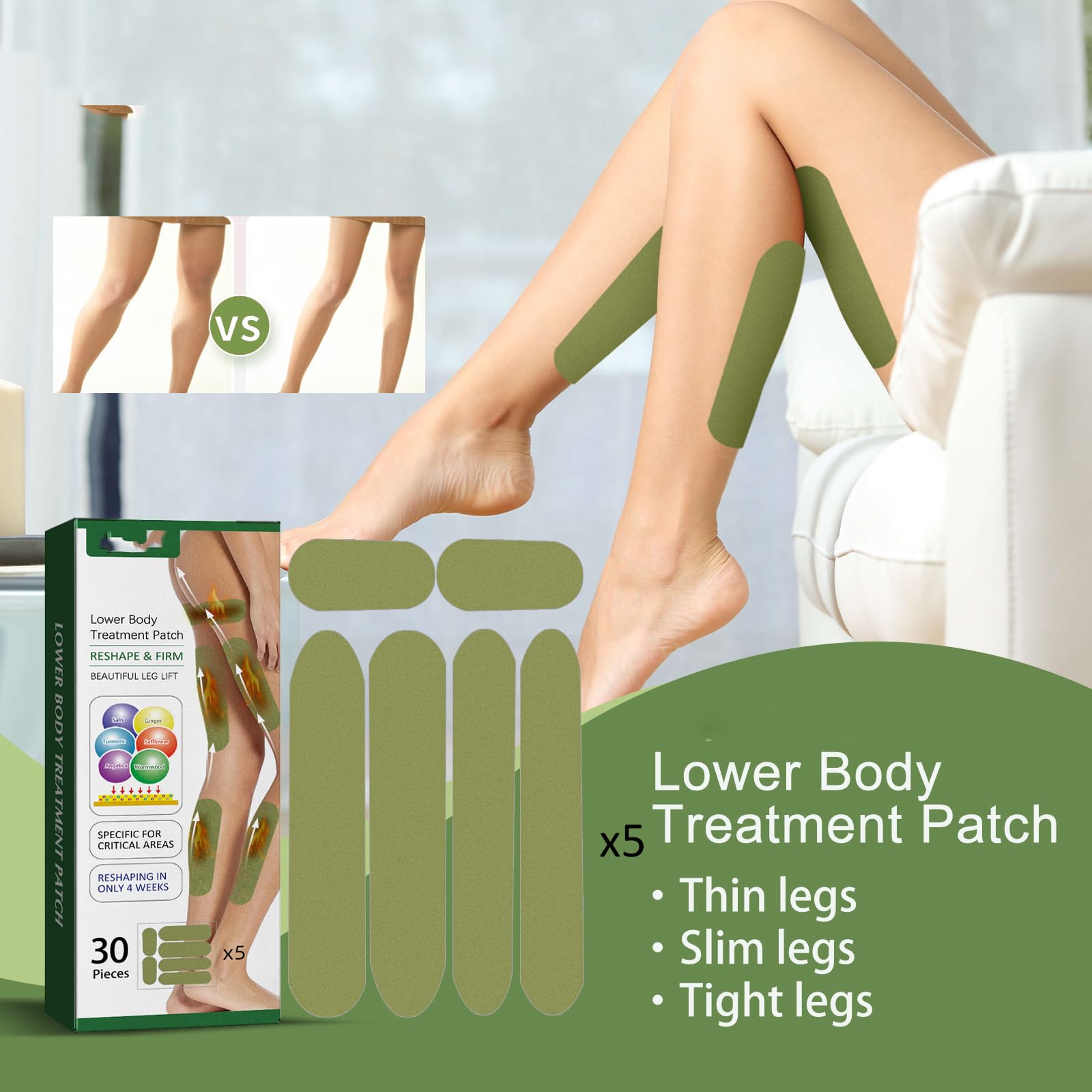 Herballegs Cellulite Reduction Patches, 2 Boxes/60PCS HerbalLegs Patches, Herbal Leg Lifting YSIRFD buy supplements canada