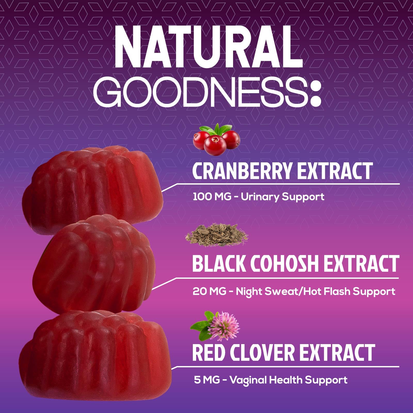 Menopause Supplement Gummies - 3 Billion CFU Women's Probiotics - Advanced Menopause Relief Formula for Women with Black Cohosh & Red Clover - Mild Hot Flashes & Night Sweats Support - 60 Gummies Nature's Nutrition buy supplements canada