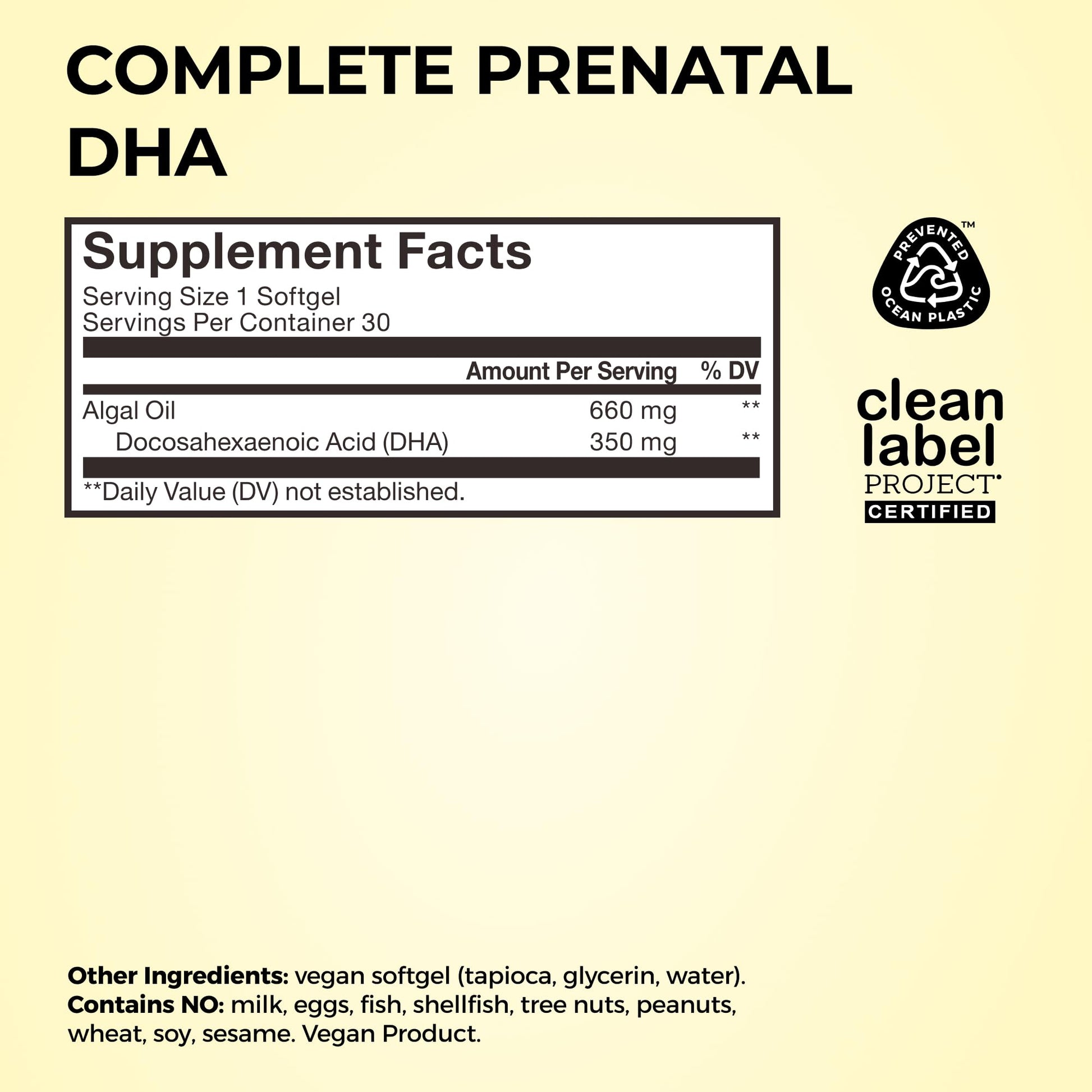 HUM Complete Prenatal Multivitamin for Women with Folate, DHA, and Choline, 23 Nutrients for Daily Support, Gluten Free, Non GMO Supplement for Pre, During, and Post Pregnancy, 30 Vegan Capsules HUM buy supplements canada