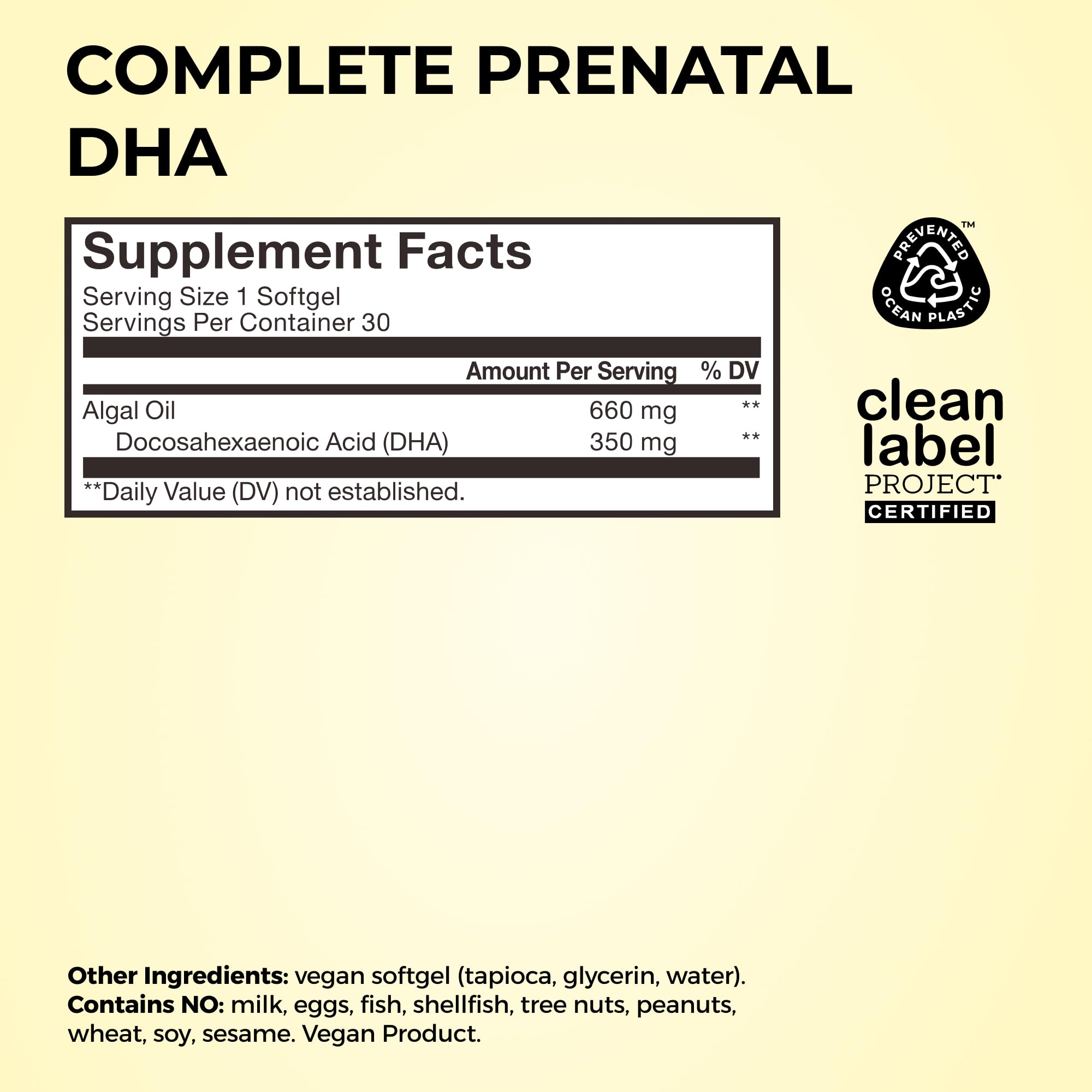 HUM Complete Prenatal Multivitamin for Women with Folate, DHA, and Choline, 23 Nutrients for Daily Support, Gluten Free, Non GMO Supplement for Pre, During, and Post Pregnancy, 30 Vegan Capsules HUM buy supplements canada