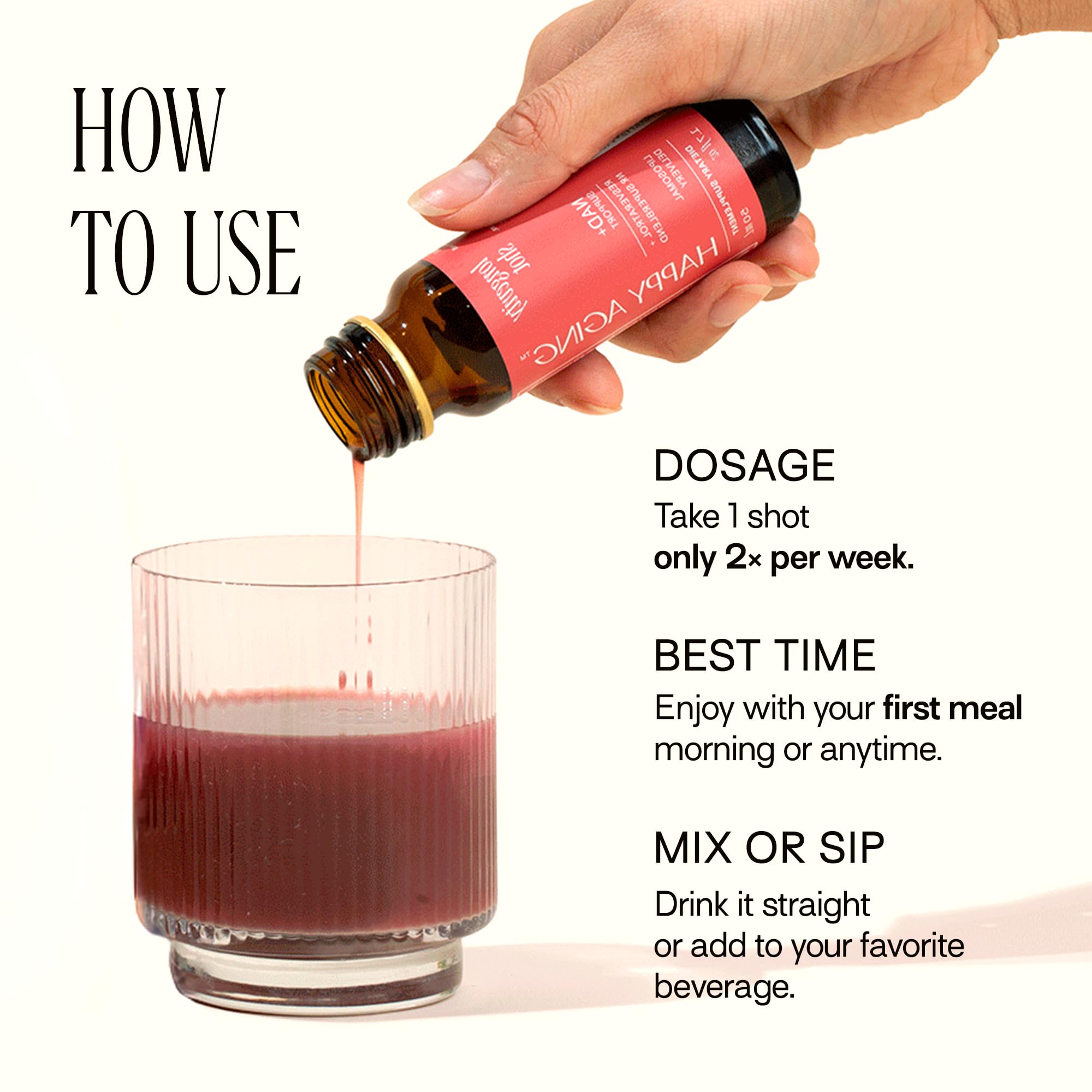 Happy Aging Liquid NAD+ Resveratrol Supplement, NMN Alternative, Liposomal Nicotinamide Riboside & Antioxidants for Energy Support, Brain Health, Firm Skin, Twice Weekly Use, 30 Shots Happy Aging buy supplements canada