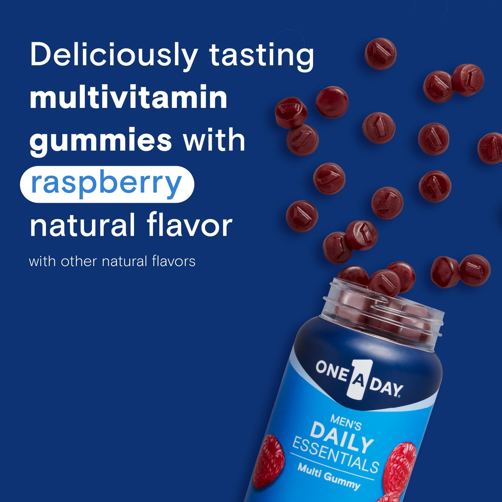 One A Day Men’s Daily Essentials Multivitamin Gummies, Multivitamin for Men, Bone Health, Zinc, Raspberry Natural Flavor, 120 Gummies ONE A DAY buy supplements canada