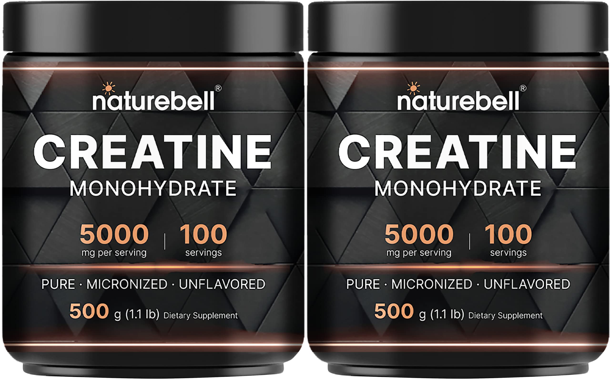 NatureBell 2 Pack Creatine Monohydrate Powder 500 Grams, 5000mg Per Serving NatureBell buy supplements canada