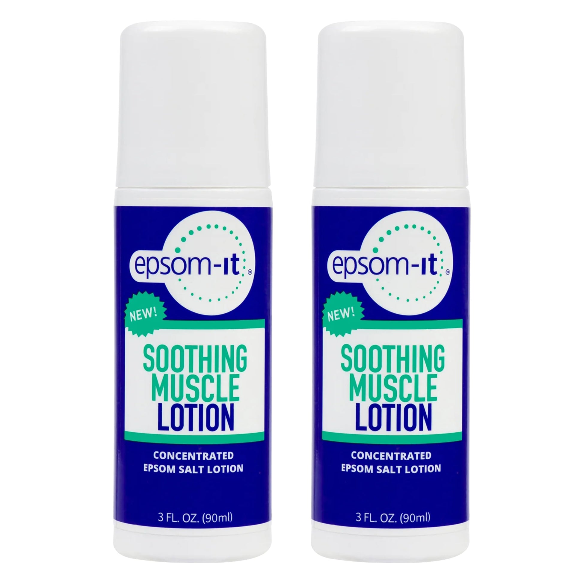 EPSOM-IT Soothing Muscle Lotion - Roll On Epsom Salt Lotion with Arnica for Muscle Stiffness, Leg, Knees and Feet Discomfort, Topical Magnesium Cream, 3oz, 2-Pack EPSOM-IT buy supplements canada