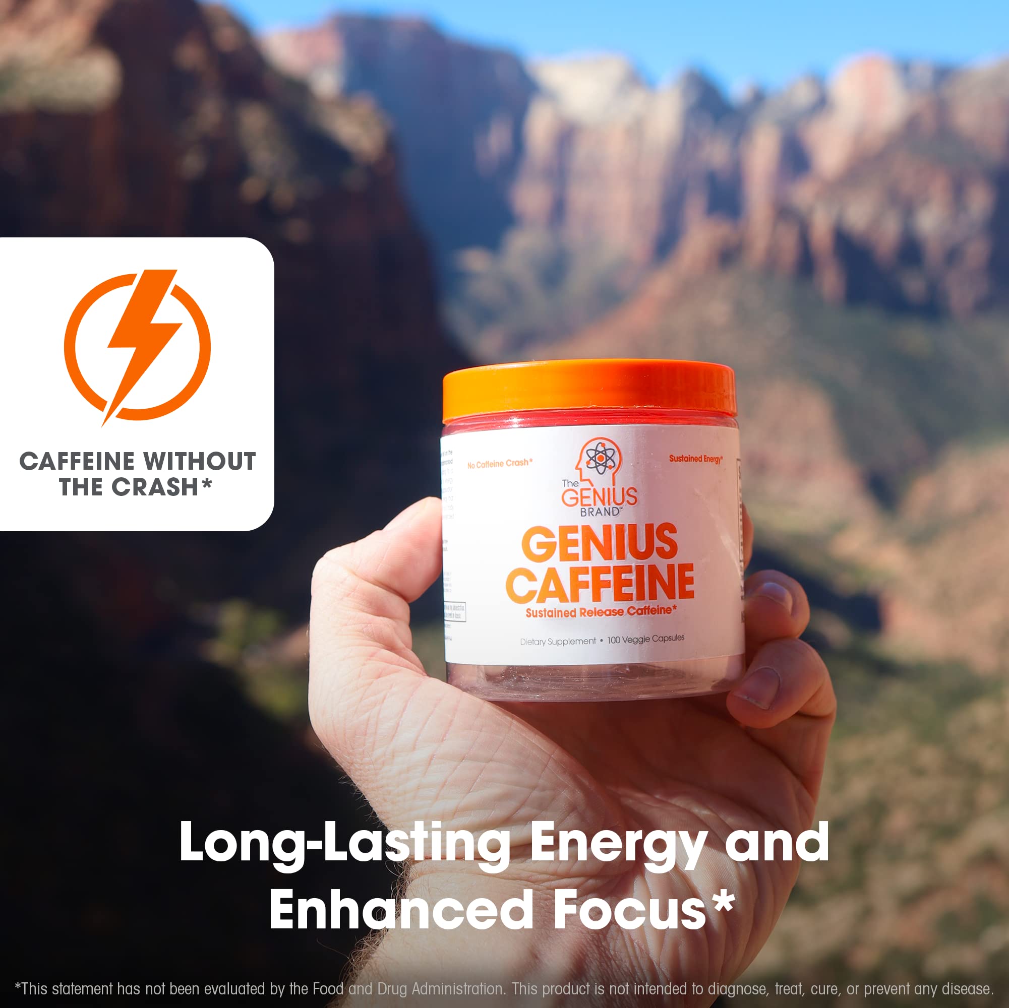 Genius Caffeine Pills 100mg, Extended-Release Microencapsulated Caffeine Pills The Genius Brand buy supplements canada