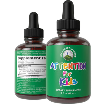 Kids Focus Drops. Attention Deficit Liquid Supplement for Concentration, Attention, Brain, Memory. No Bitter Taste. Natural Non-Habit Forming Sugar Free 7-in-1 Vegan Nootropic for Children, Teenagers Peak Performance buy supplements canada