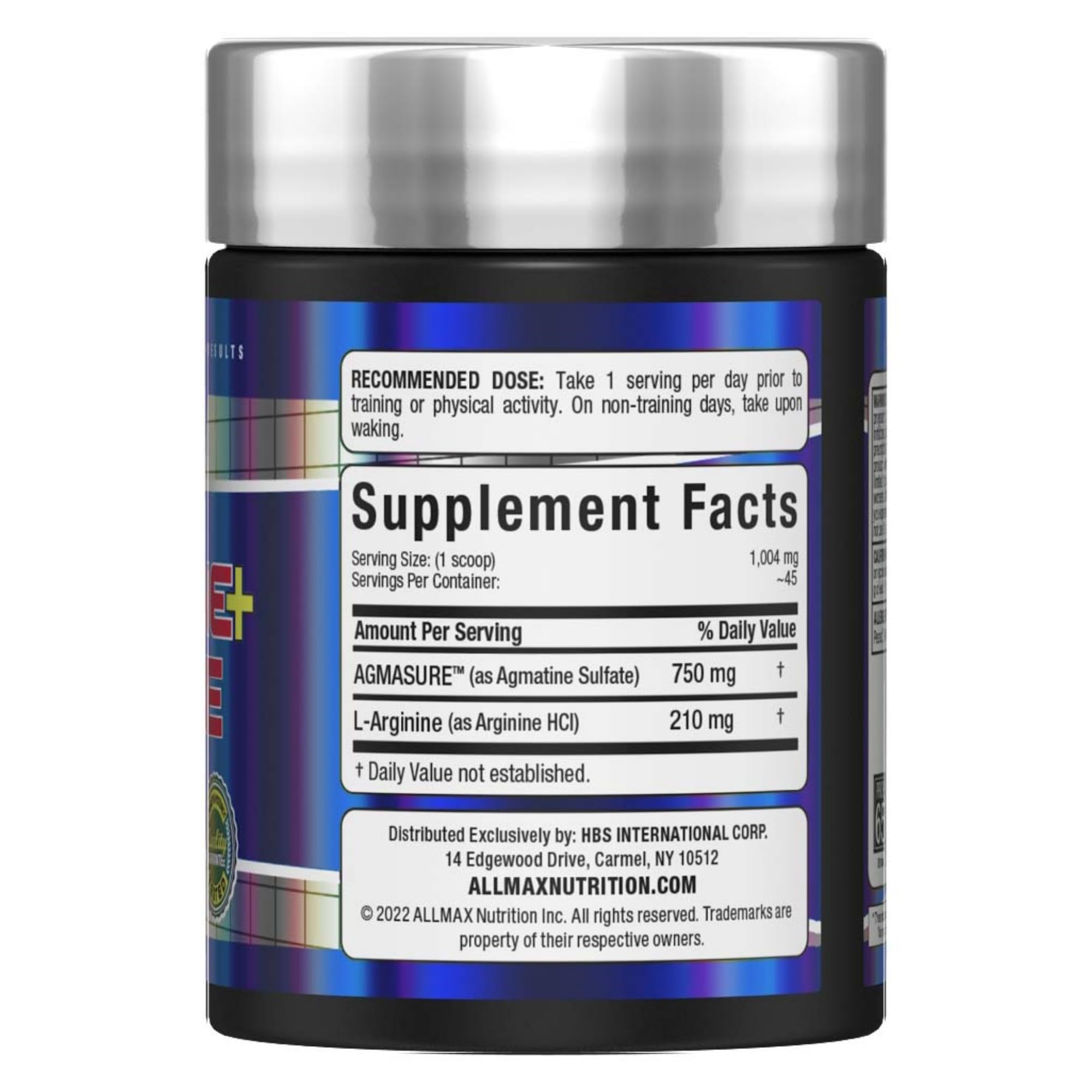 ALLMAX AGMATINE ARGININE - 45 g - Modulates Nitric Oxide Levels - Improves Body ALLMAX Nutrition buy supplements canada