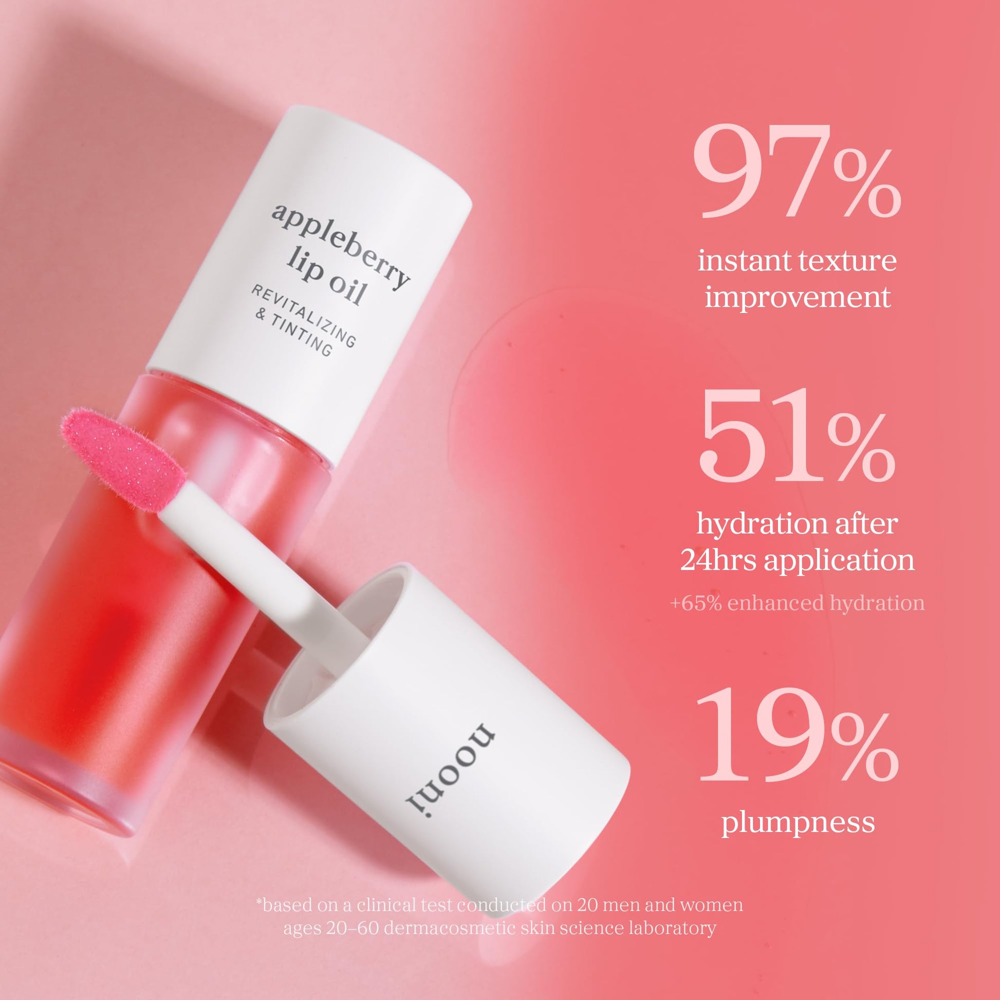 NOONI Korean Lip Oil - Appleberry | Long-Lasting, Moisturizing, Plumping, Revitalizing for Dry Lips, Waterproof, No Peel Off, Hydrating, Nourishing Crystal Clear, Stocking Stuffers, 0.12 FL Oz NOONI buy supplements canada