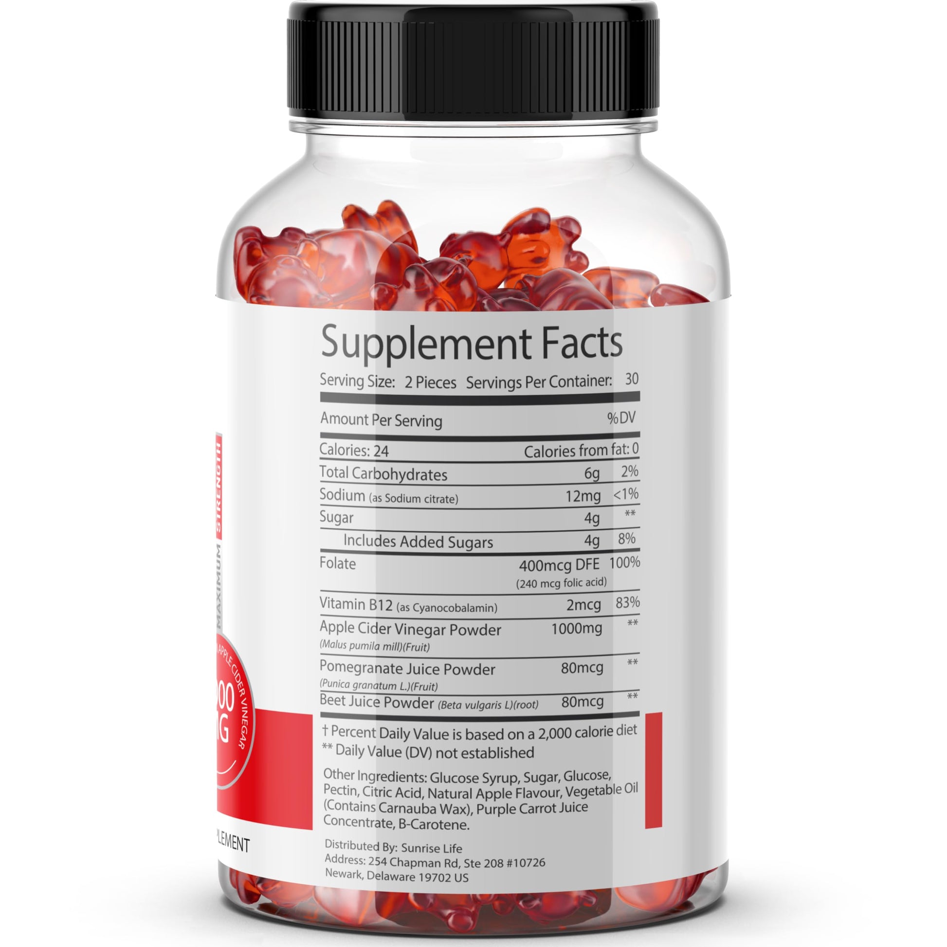 Sunrise Life Keto Bites ACV Gummies | 1000mg | Apple Cider Vinegar Gummies Sunrise Life buy supplements canada
