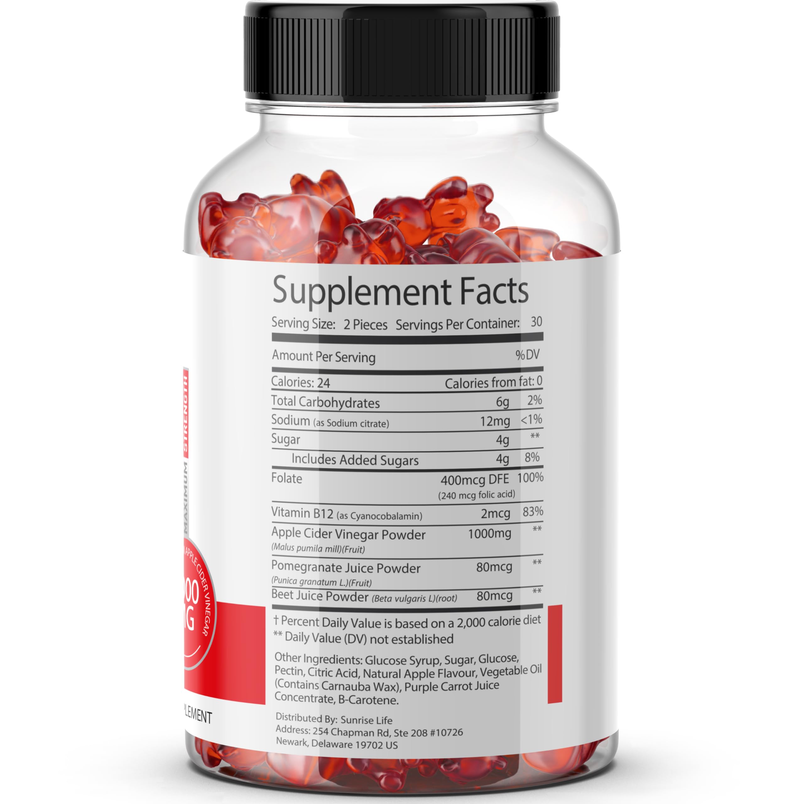 Sunrise Life Keto Bites ACV Gummies | 1000mg | Apple Cider Vinegar Gummies Sunrise Life buy supplements canada