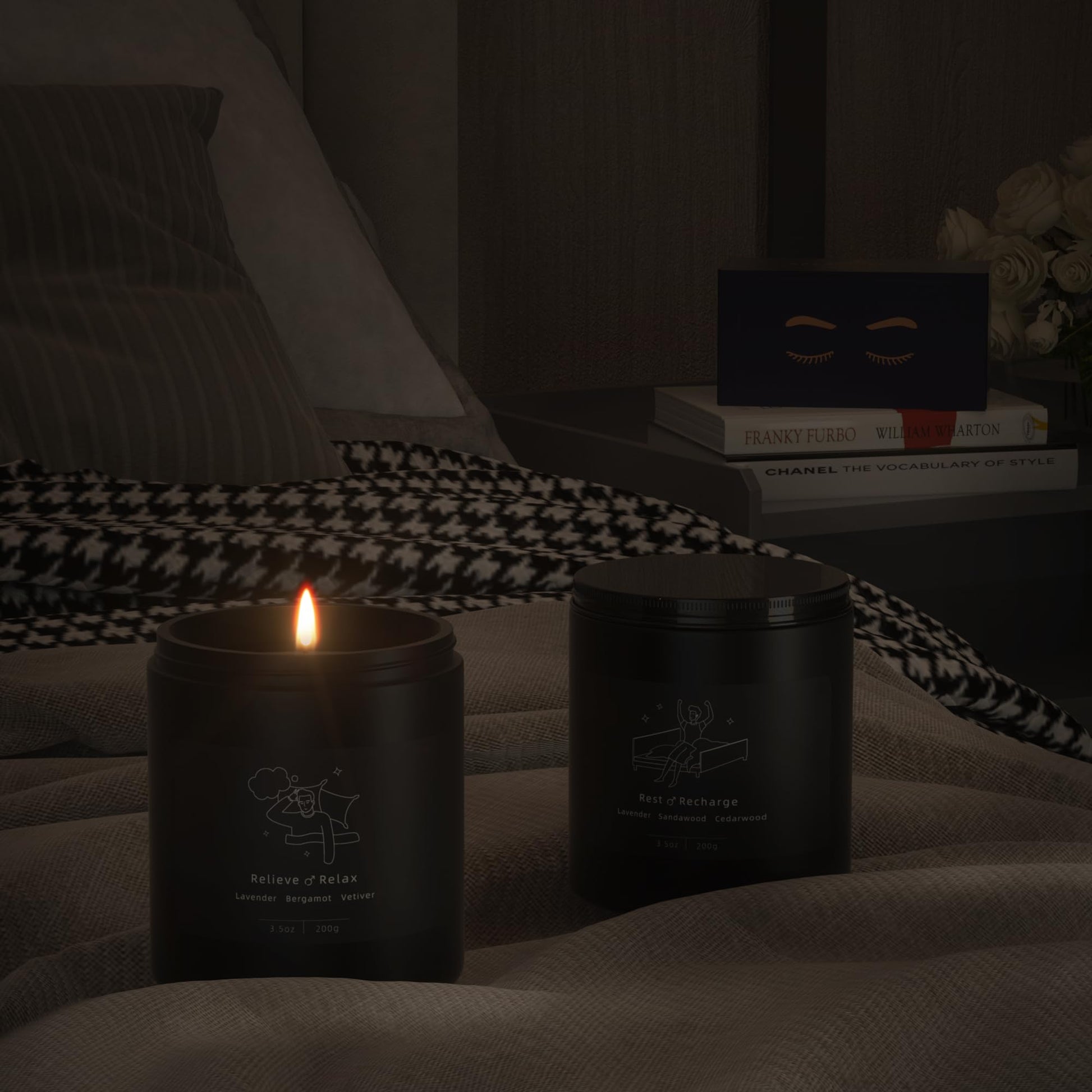 TRINIDa Large Sleep Scented Candles, Black Jar Natural Soy Candles for Home Scented, Candle Gift TRINIDa buy supplements canada