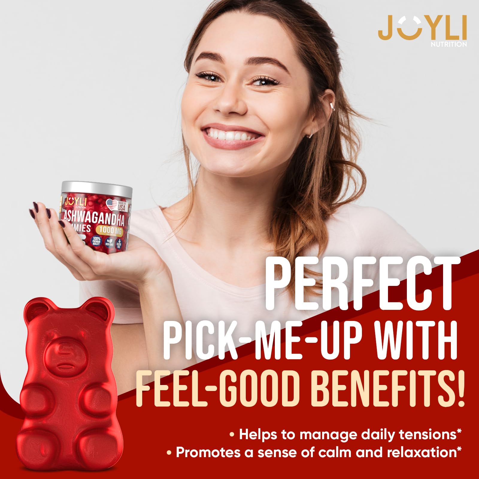 Ashwagandha Gummies for Women & Men - Natural Calm Gummies with Ashwagandha JOYLI Nutrition buy supplements canada